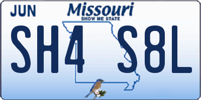 MO license plate SH4S8L
