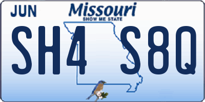 MO license plate SH4S8Q