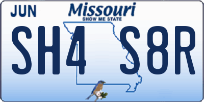 MO license plate SH4S8R