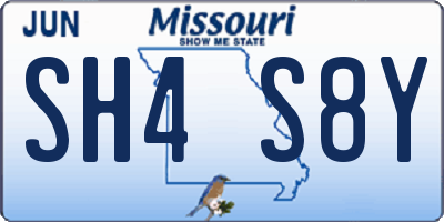 MO license plate SH4S8Y