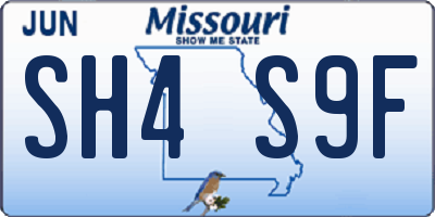 MO license plate SH4S9F