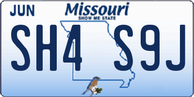 MO license plate SH4S9J