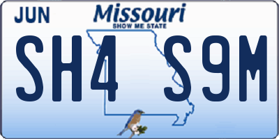 MO license plate SH4S9M