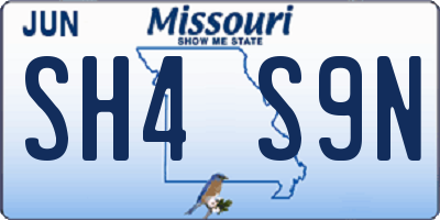MO license plate SH4S9N