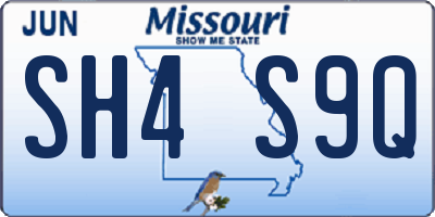 MO license plate SH4S9Q