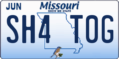 MO license plate SH4T0G