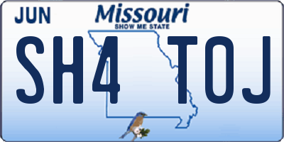 MO license plate SH4T0J
