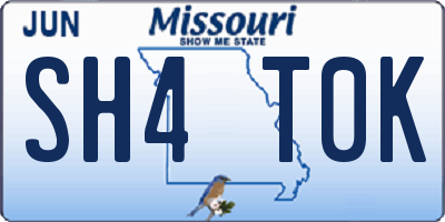 MO license plate SH4T0K