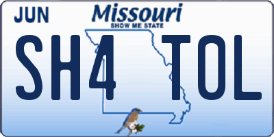 MO license plate SH4T0L