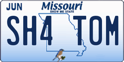 MO license plate SH4T0M