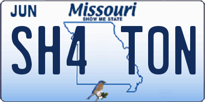 MO license plate SH4T0N