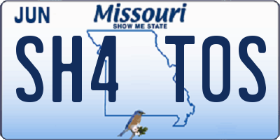 MO license plate SH4T0S