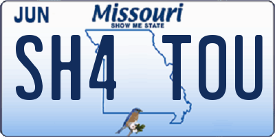MO license plate SH4T0U
