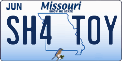 MO license plate SH4T0Y