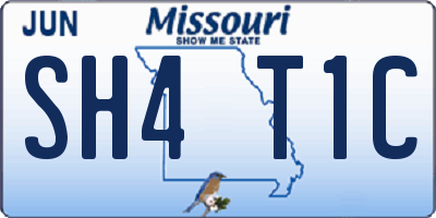 MO license plate SH4T1C