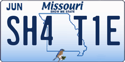 MO license plate SH4T1E