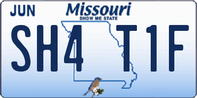 MO license plate SH4T1F