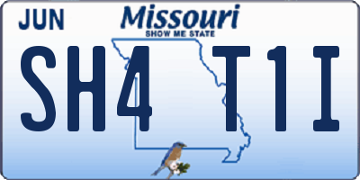 MO license plate SH4T1I