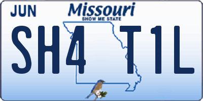MO license plate SH4T1L
