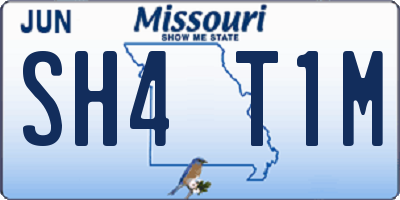 MO license plate SH4T1M