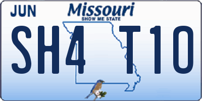 MO license plate SH4T1O