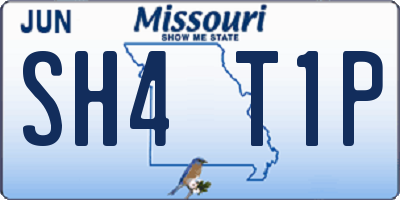 MO license plate SH4T1P