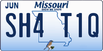 MO license plate SH4T1Q