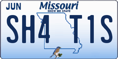 MO license plate SH4T1S