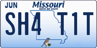 MO license plate SH4T1T