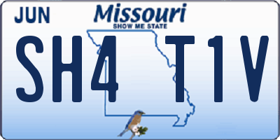 MO license plate SH4T1V