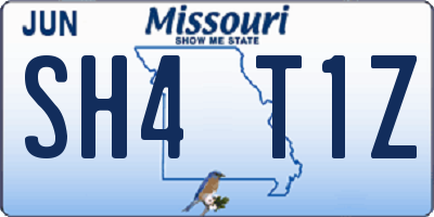 MO license plate SH4T1Z