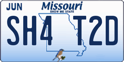 MO license plate SH4T2D