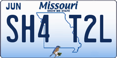 MO license plate SH4T2L