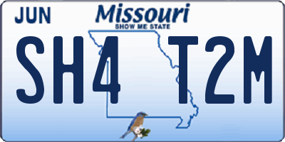 MO license plate SH4T2M