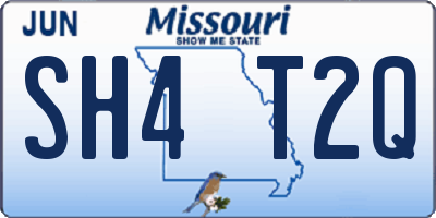 MO license plate SH4T2Q