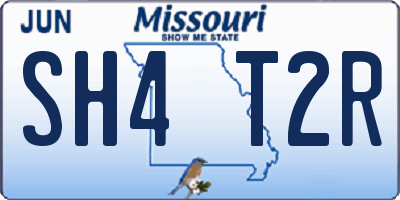 MO license plate SH4T2R
