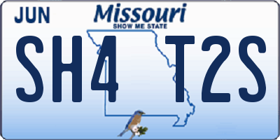 MO license plate SH4T2S