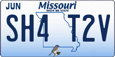 MO license plate SH4T2V