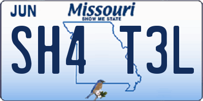 MO license plate SH4T3L
