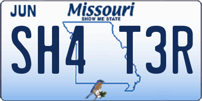 MO license plate SH4T3R