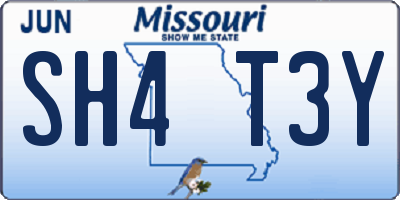 MO license plate SH4T3Y