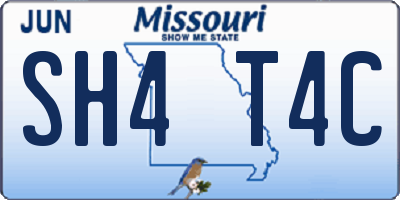 MO license plate SH4T4C