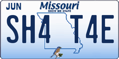 MO license plate SH4T4E