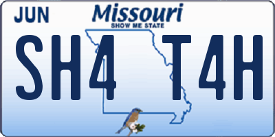 MO license plate SH4T4H