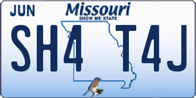 MO license plate SH4T4J