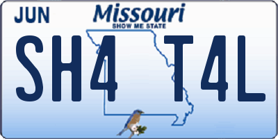 MO license plate SH4T4L