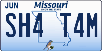 MO license plate SH4T4M