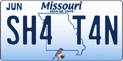MO license plate SH4T4N