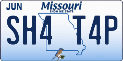 MO license plate SH4T4P