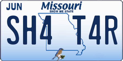 MO license plate SH4T4R